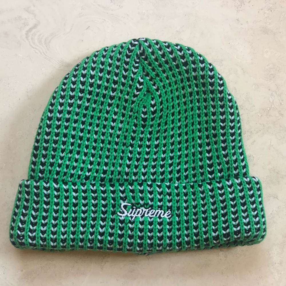 Supreme Green Plaid Beanie